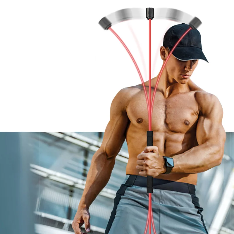 Multi Function Fitness Exercise Elastic Training Stick Vibrating Rod Tremble Yoga Wand Flexi Swing Bar