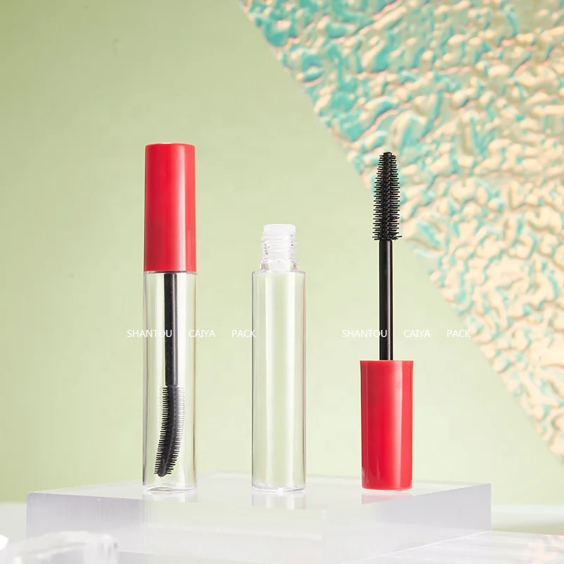 8ml Wholesale Empty Cosmetic PETG bottle Mascara Packaging eyelash serum Container Transparent eyebrow gel Tube silicone b