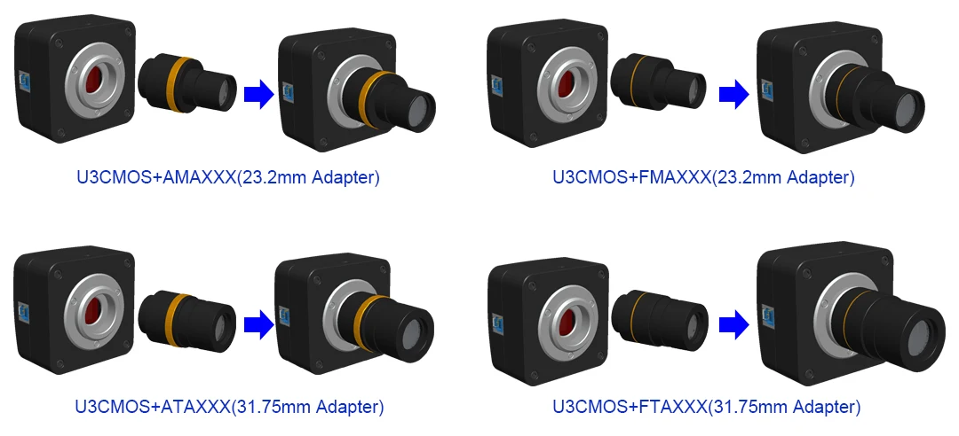 U3CMOS China Industrial Digital Microscope C-mount USB3.0 Microscope CMOS Camera