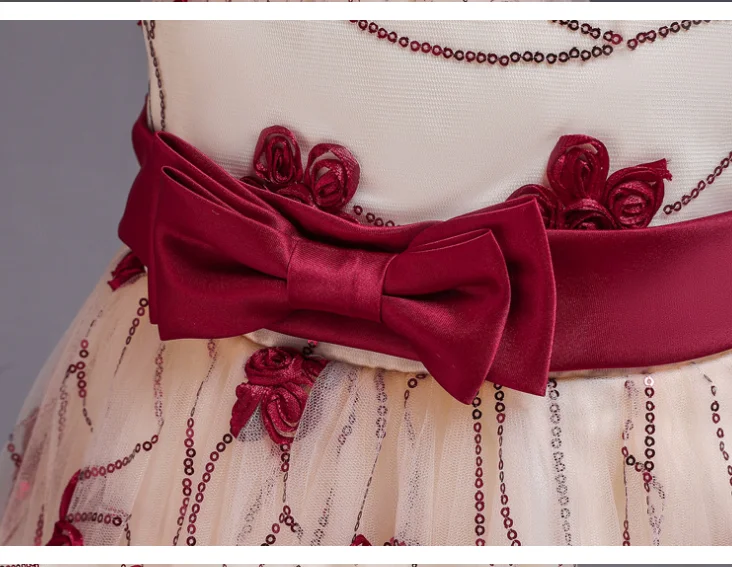 1712  Best selling Latest Kids Frock breathable Baby Girl Floor Length Long Wedding Party Evening Dress