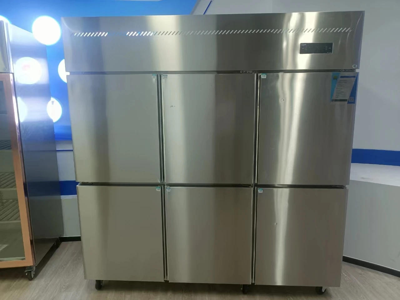 economic big 6 doors commercial freezer all frozen big kitchen direct cooling freezing refrigerator SLLZ4-1300
