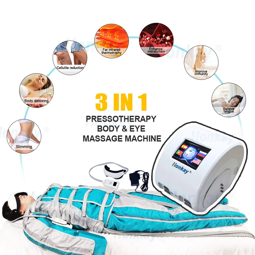 24 Air Pressure Bag Far Infrared Light Weight Loss Pressotherapy Lymphatic Drainage Machine