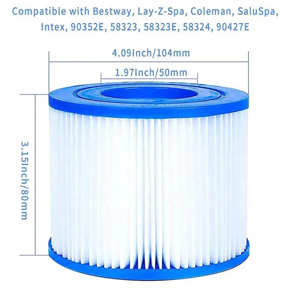 Hot Tub Filter Replacement Type VI Cartridge for Lay Z Spa Swimming Pool Filter Pump