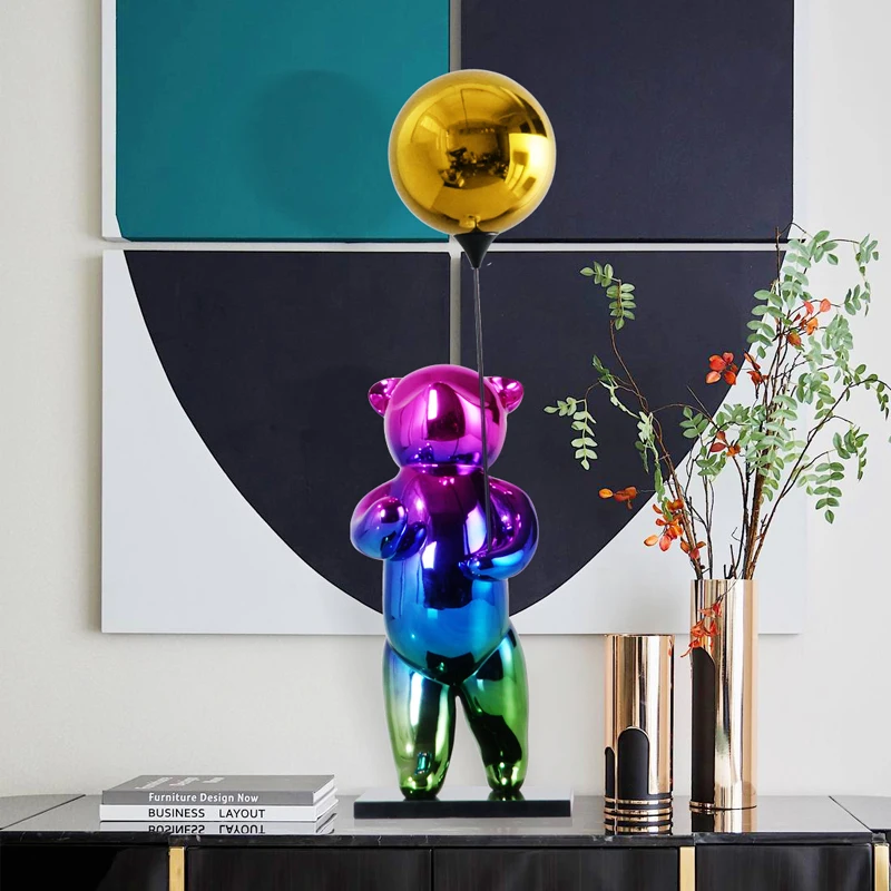 Colorful Bear Balloon Decorations Cute And Artistic Sense
