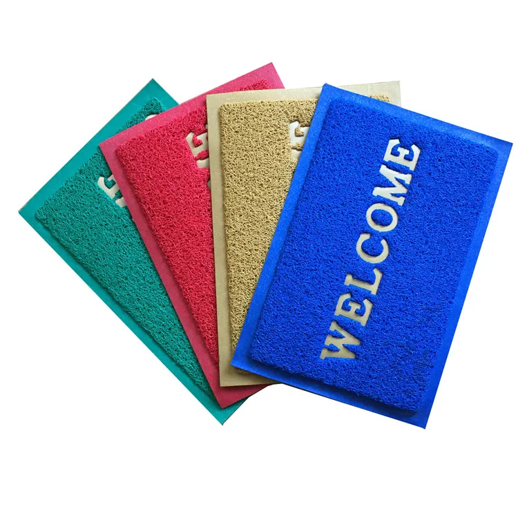 Anti Slip home indoor outdoor floor mat Welcome logo pvc coil door mat