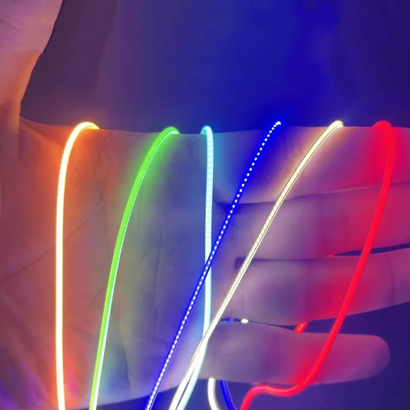 1.5mm 360 Degree Cob Led Strip 3V Red/blue/green Filament Flexible Silicone Lamp Edison Bulb Diode Filament Diy Decoration