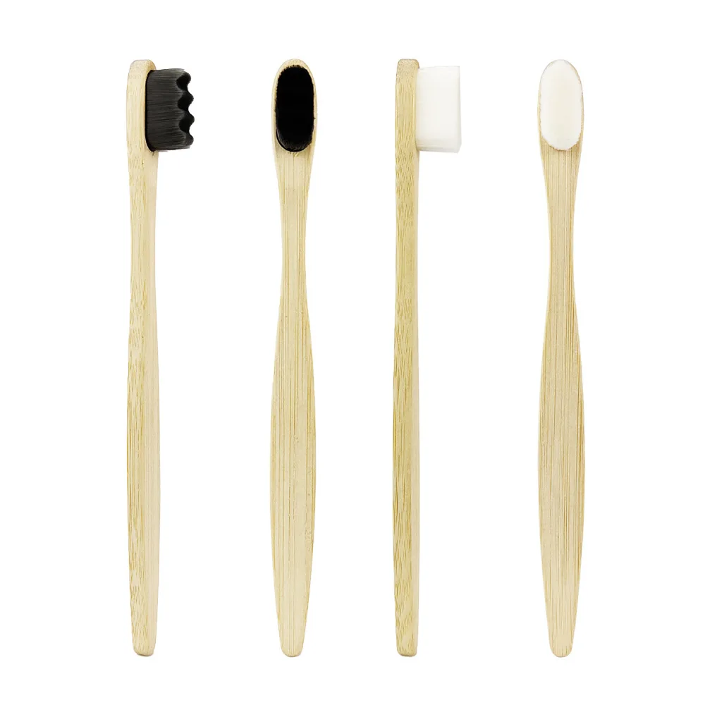 Custom Logo Bamboo Toothbrush With Bamboo Case For Home Hotel Travel
