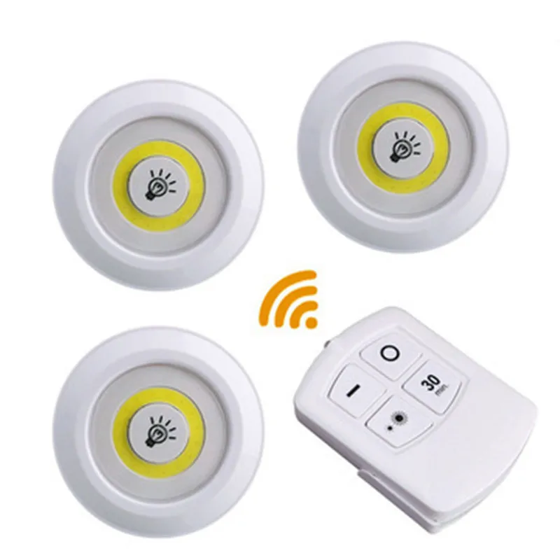 New Dimmable Cabinet Bottom Light with Remote Control Cob LED Wall Lamp Wardrobe Bathroom Lighting Night