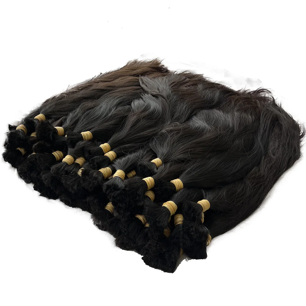 Wholesale Russian Hair Bulk Virgin Unprocessed High Quality  Human Hair Natural Color Healthy Hair for Dyeing/Bleaching