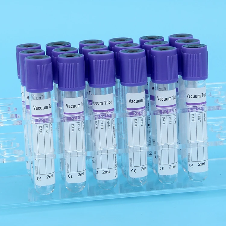 Hot Sale Factory Direct 5 ML Medical Test Sterile Purple Top Disposable EDTA K2 K3 Blood Collection Tube
