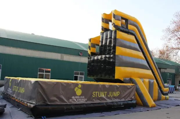 
inflatable freefall Inflatable Cliff Jump with air bag jump off game for kids sport 