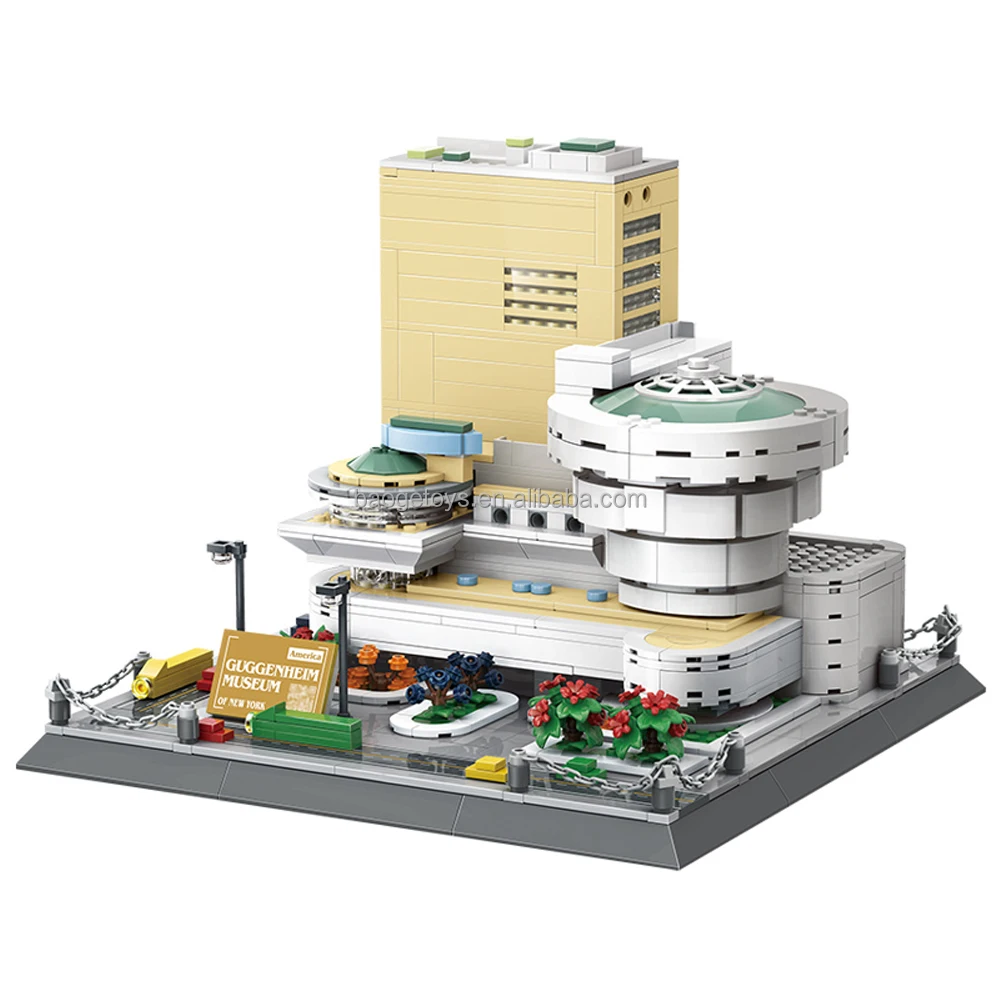 Wange master of architecture building blocks toy 3d architectural model Architecture Guggenheim Museum