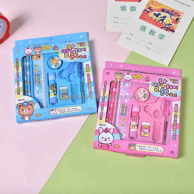 China manufacture children stationary accessories school supplies for students school kids stationery set kit