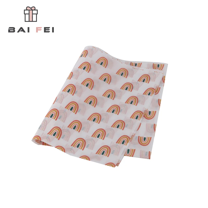 
Tissue Paper Rainbow pattern printed tissue paper wrapping printed fsc tissue paper 