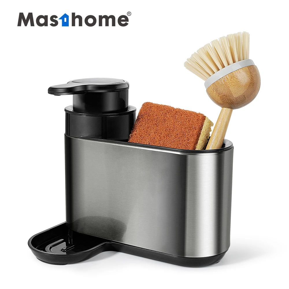 Masthome нержавеющая сталь аккуратные органайзер для раковины кухни мыло насос и раковина caddy