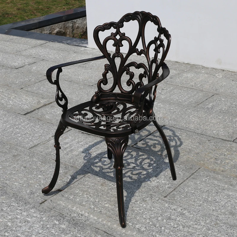 
White and black color outdoor garden furniture aluminium frame dining set with BBQ table 