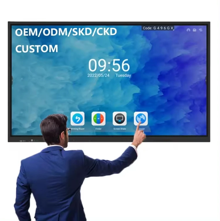 75 85 86 110 дюймов 450nits Dual OS Smart Digital Board все в одном электронный инфракрасный сенсорный экран монитор интерактивная доска