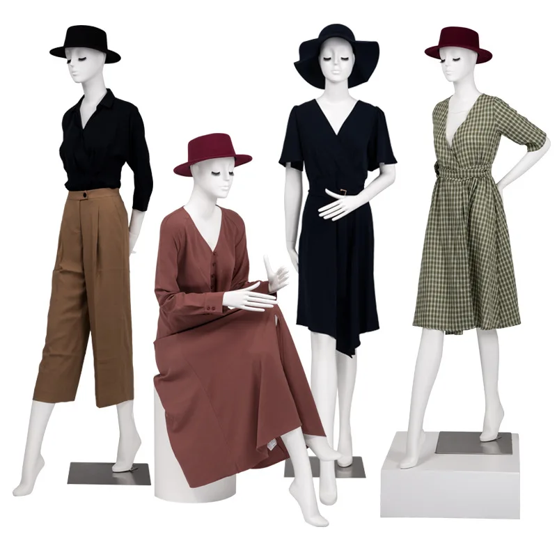 Modern store retail shop window display sexy nude mature matte white resin female model poses dummies mannequins for sale