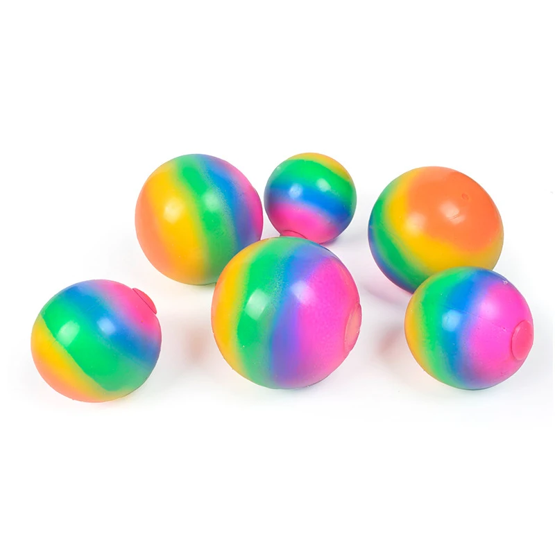 Color Changing Colourful Decompression Baby Soft Pu Foam Pu Rubber Small Soft Foam Squeeze Squishy Relief Silicone Fidget Ball