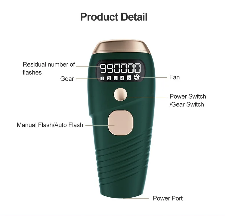 Portable  Home Use Intense Pulse Light Handset Device Whole Body Epilator Permanent Painless IPL Laser Hair Removal Device
