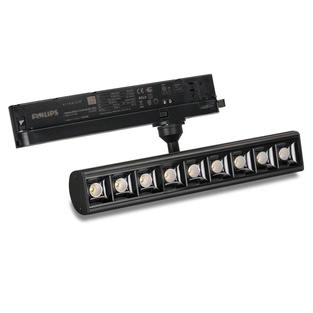 Anti-glare UGR7-10 3phase Adapter Linear 23W LED Track Lighting