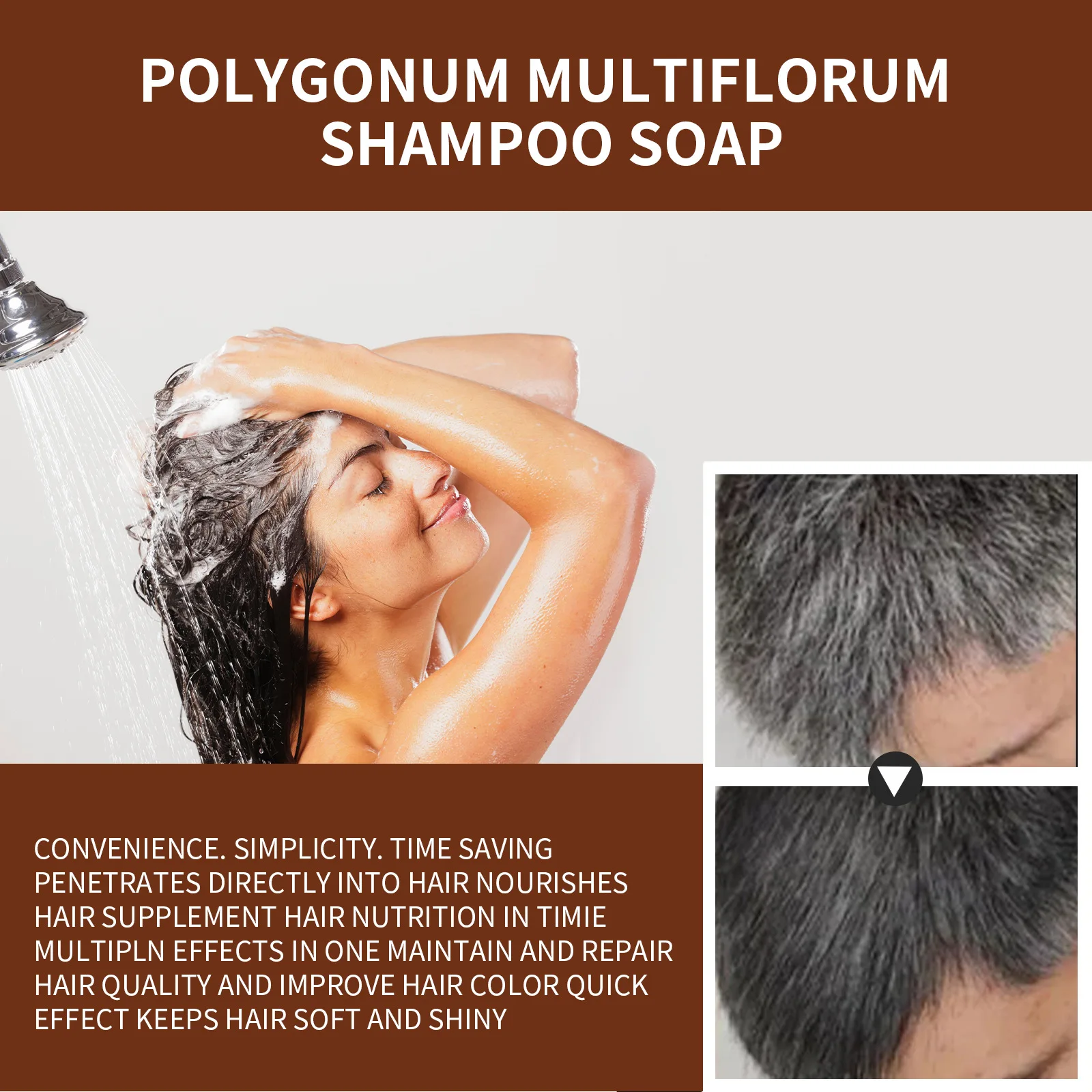 Make Hair Black/Moisturize Repair / Hair Growth /Prevent Lost/Anti-Dandruf Polygonum Multiflorum Hair Care Bath Supplies
