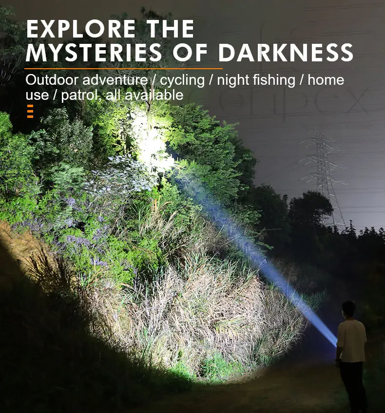 360Light Super 8000LM Professional IP8 Waterproof rating Lamp Using 26650 Battery led Diving Underwater torch light flashlights