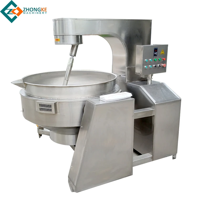 steam/electricity heating tomato paste/pineapple fruit paste titling mixing pot with mixer jam making jacked kettle