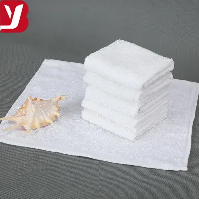 
35X35 cm White Cotton Square Face Towel for Hotel 