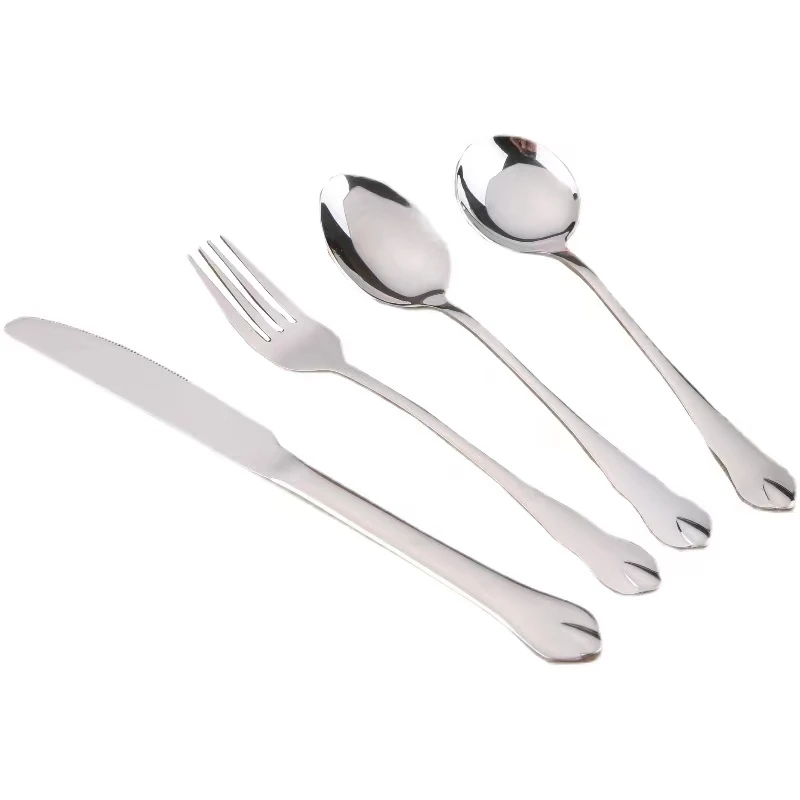 Wholesale silver Gift Dinner Party Metal Stainless Steel Spoon Fork Knife Flatware Dinnerware Silverware Cutlery Set