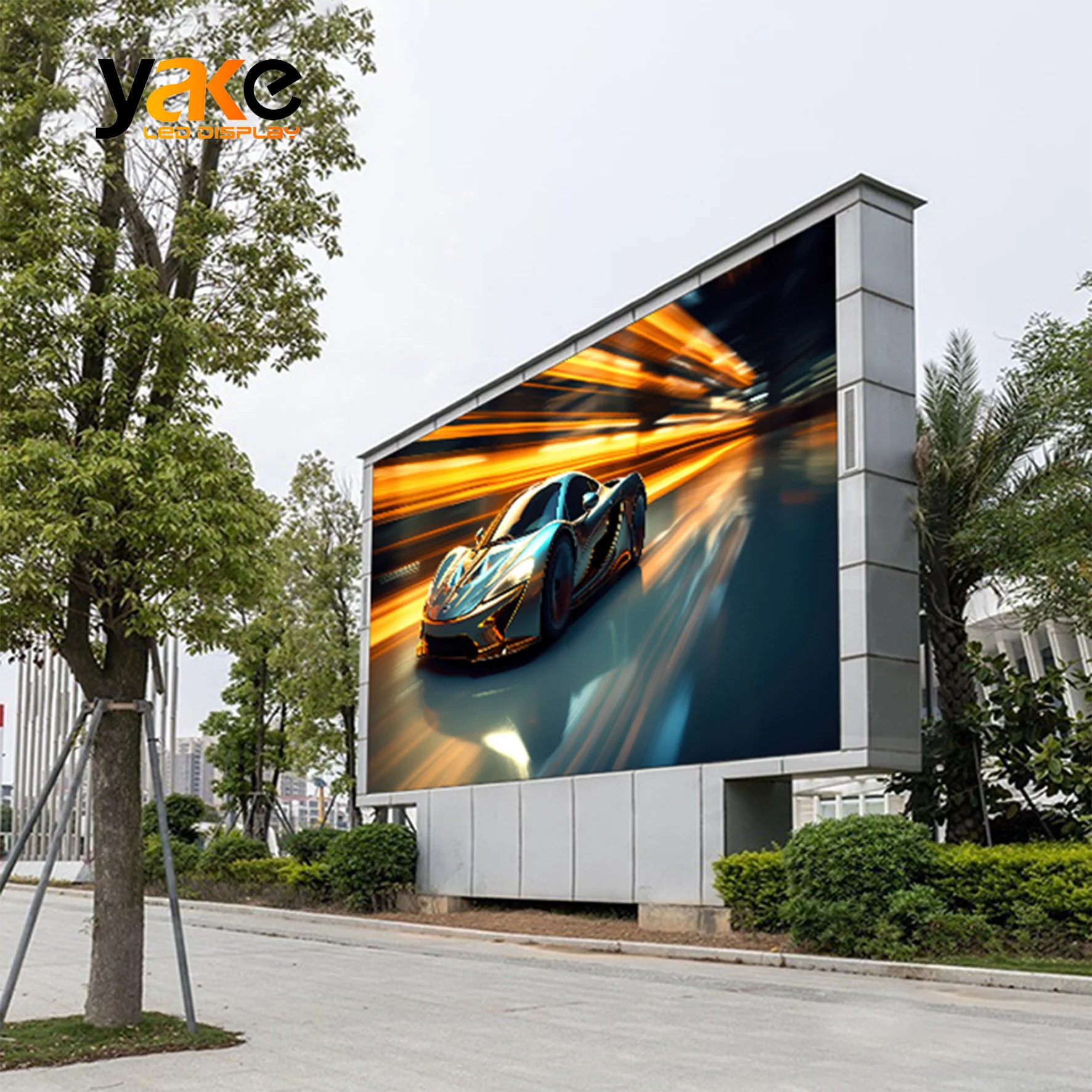 Yake Giant Outdoor Electronic Signs Double Sided Billboard Steel Structure External Outdoor Led Digital Signage Display Screens