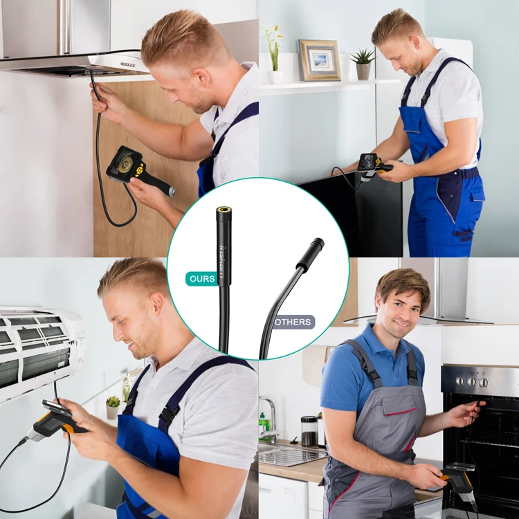 8mm 4.3inch Lcd Screen Handheld Inspection Camera System Recording Endoscope For Car Engine