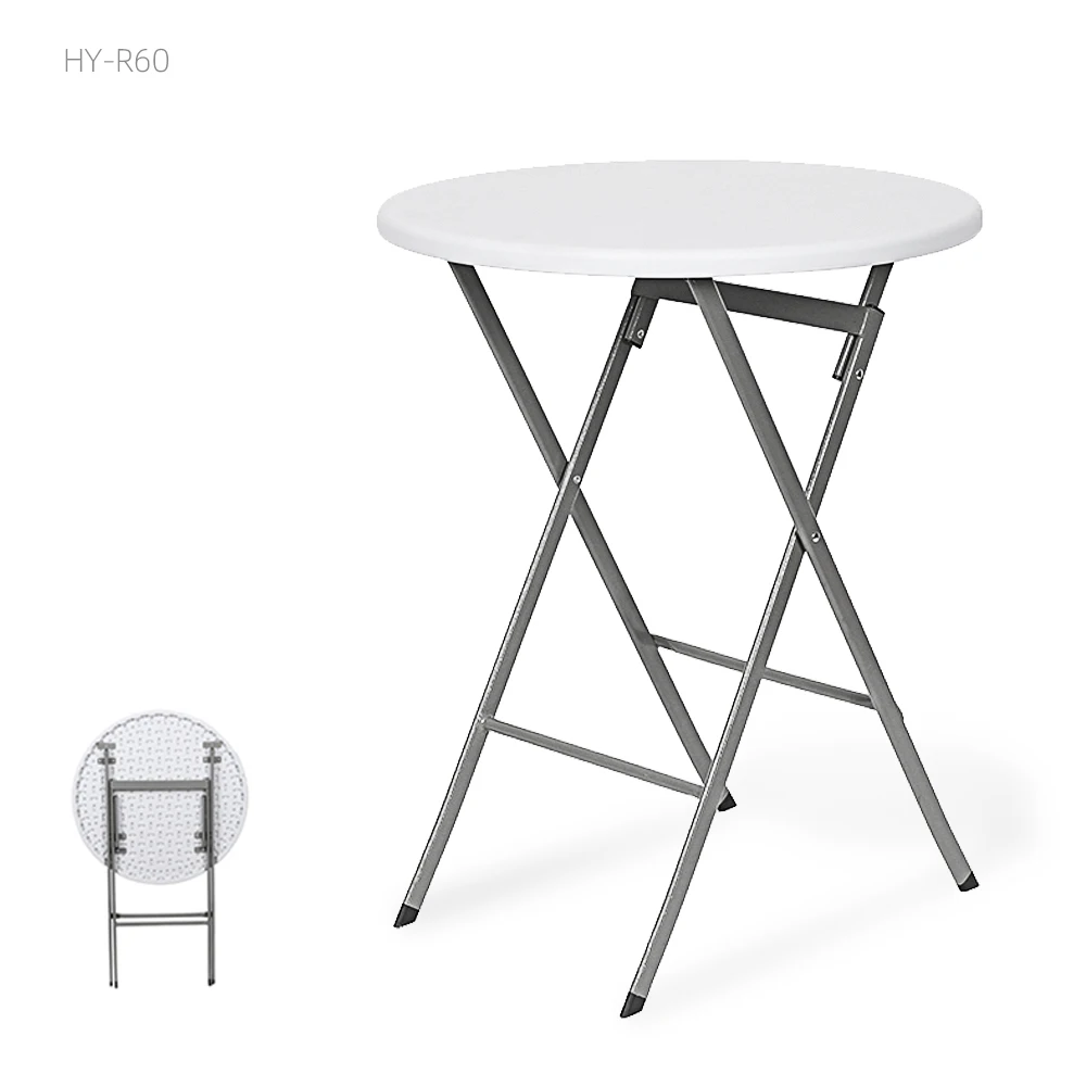 outdoor mini modern folding round dining coffee cocktail plastic bar table and chairs set for events
