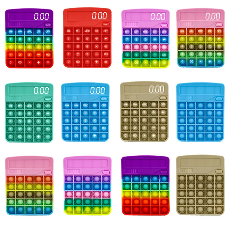 Calculator Pops Bubbles Sensory Fidget Pack Toys Bubbles Pops Toy Popper Fidget Pack Stress Relief Tool Sensory Toy For Kids