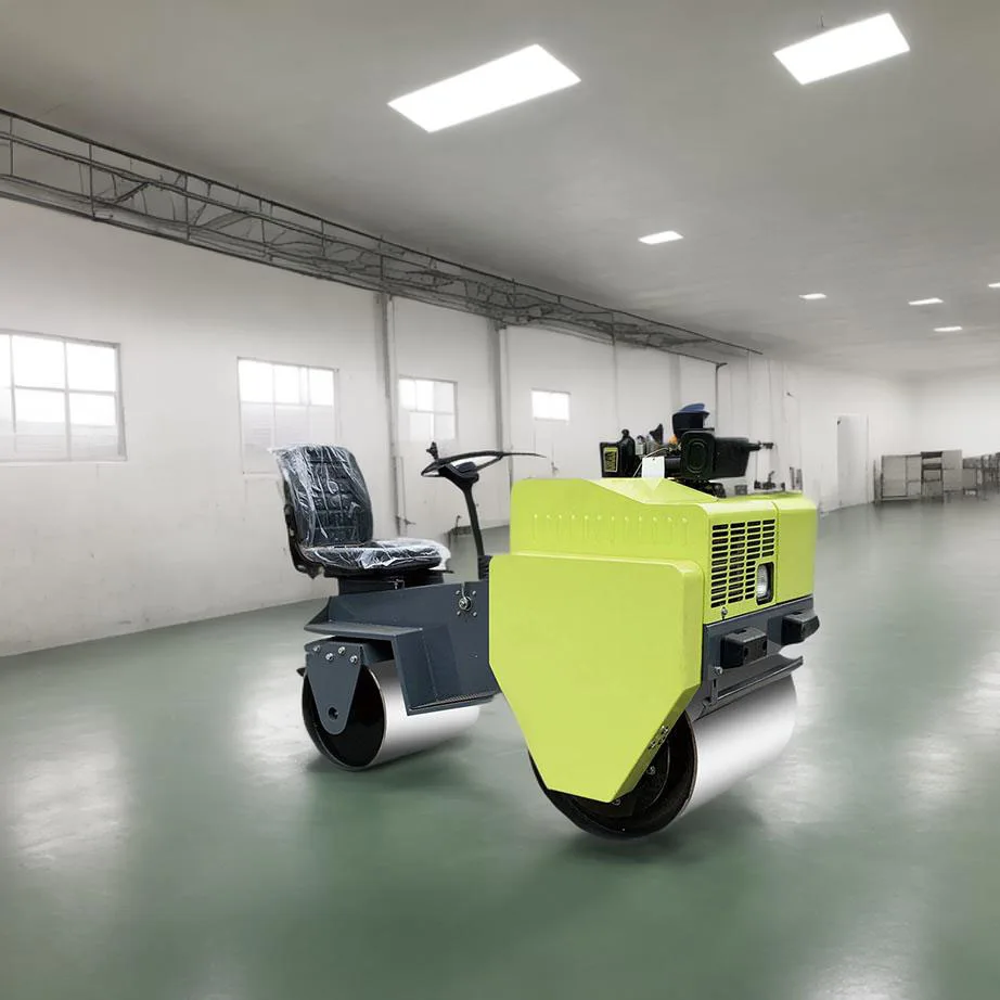 Honda Mini Road Roller Compactor Ride-On Double Drum Vibratory Roller with Core Components Motor Engine Pump Bearing