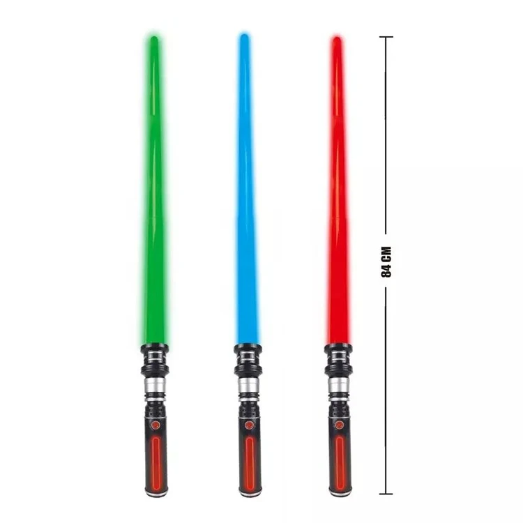 Kids War Fighting Warrior Plastic Light Up Toys Led Flashing Swords Planet Fighters Laser Sword