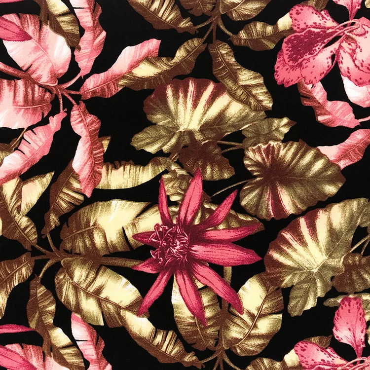 Hot Sale Low Price floral printed woven 100% rayon fabric viscose challis Fabric for shirt