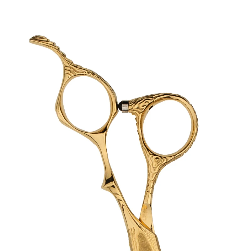 Kungfu Damascus gold Classic Handle Hair Shear Barber Products Barber Hairdressing Scissors