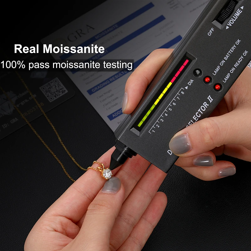 Drop Shipping 7 Days Fast Delivery 8mm 925 Sterling Silver Pass Diamond Tester VVS Moissanite Pendant Necklace