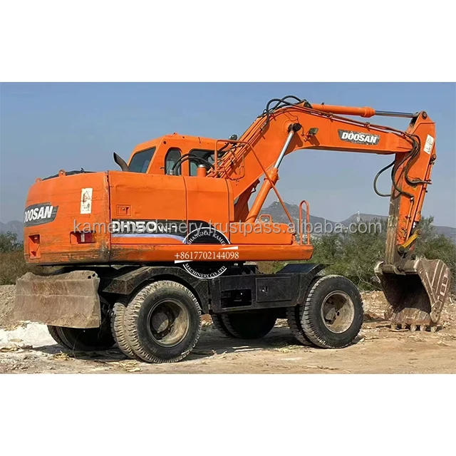 DOOSAN DH150-7 Wheel Excavator Used Equipment at Low Price Available for Sale