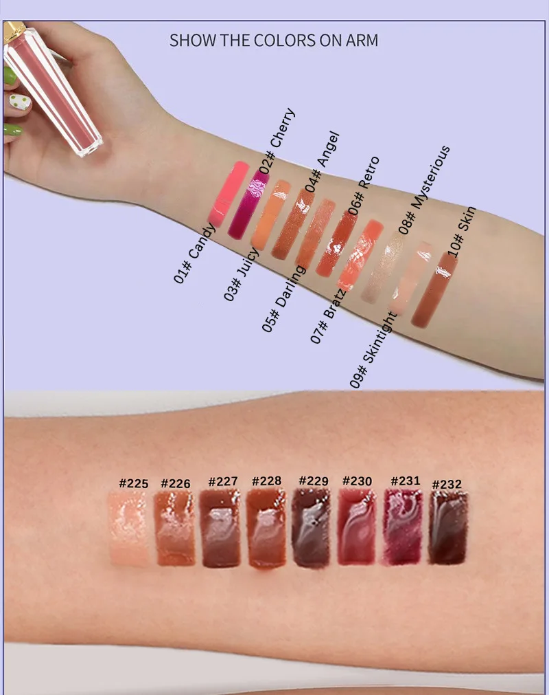 lipgloss pigment colors wholesale makeup girls lip gloss custom rose gold lipgloss labiales al mayor crystal lip gloss