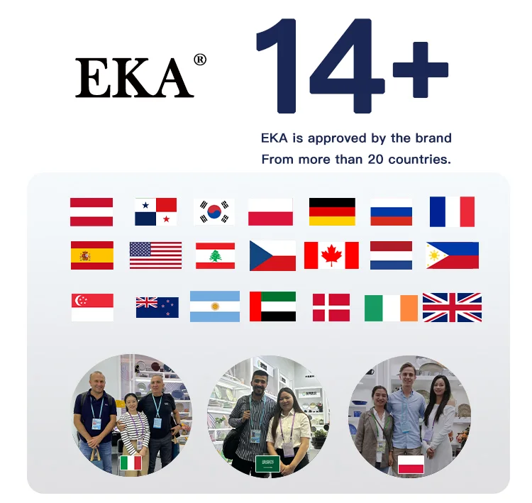 EKA OEM/ODM высококачественный китайский завод реактивные глазурные тарелки керамическая посуда и керамический обеденный набор для ресторана