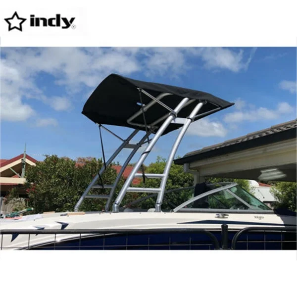 Indy Max forward facing boat wakeboard tower anodized fits ocean environment