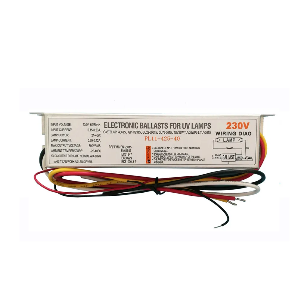 220V ballast Instant start 40w uvc lamp electronic ballast CE