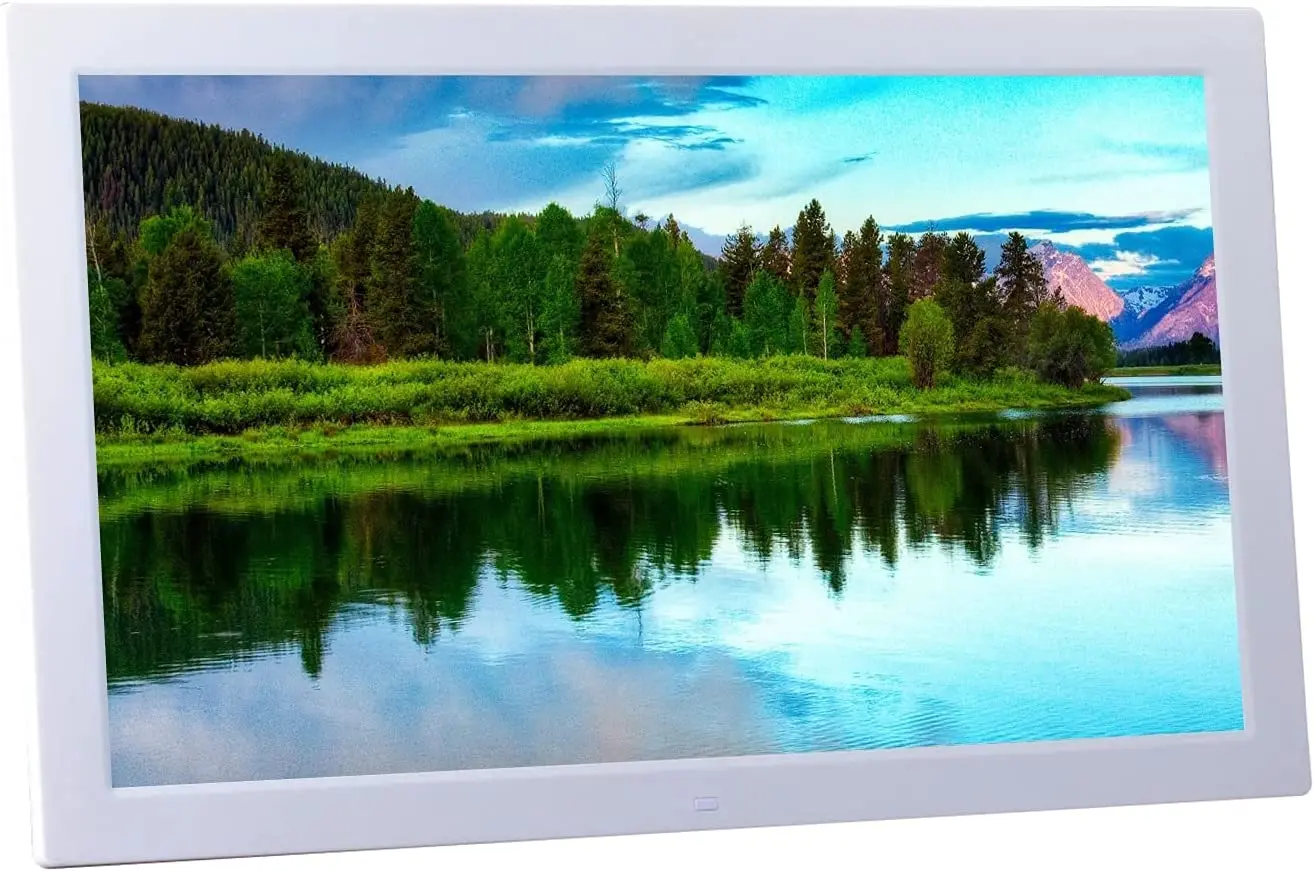 18.5 inch HD digital photo album frame, wall-mounted advertising player video player, resolution of 1366X768 with motion sensor
