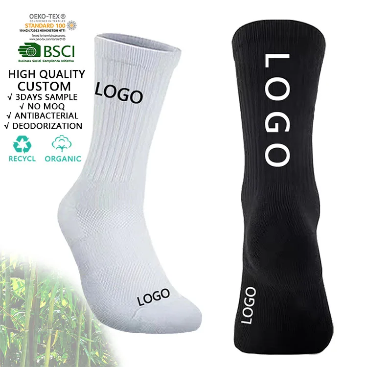 High quality custom logo cotton sport compression ankle mens socks with no MOQ