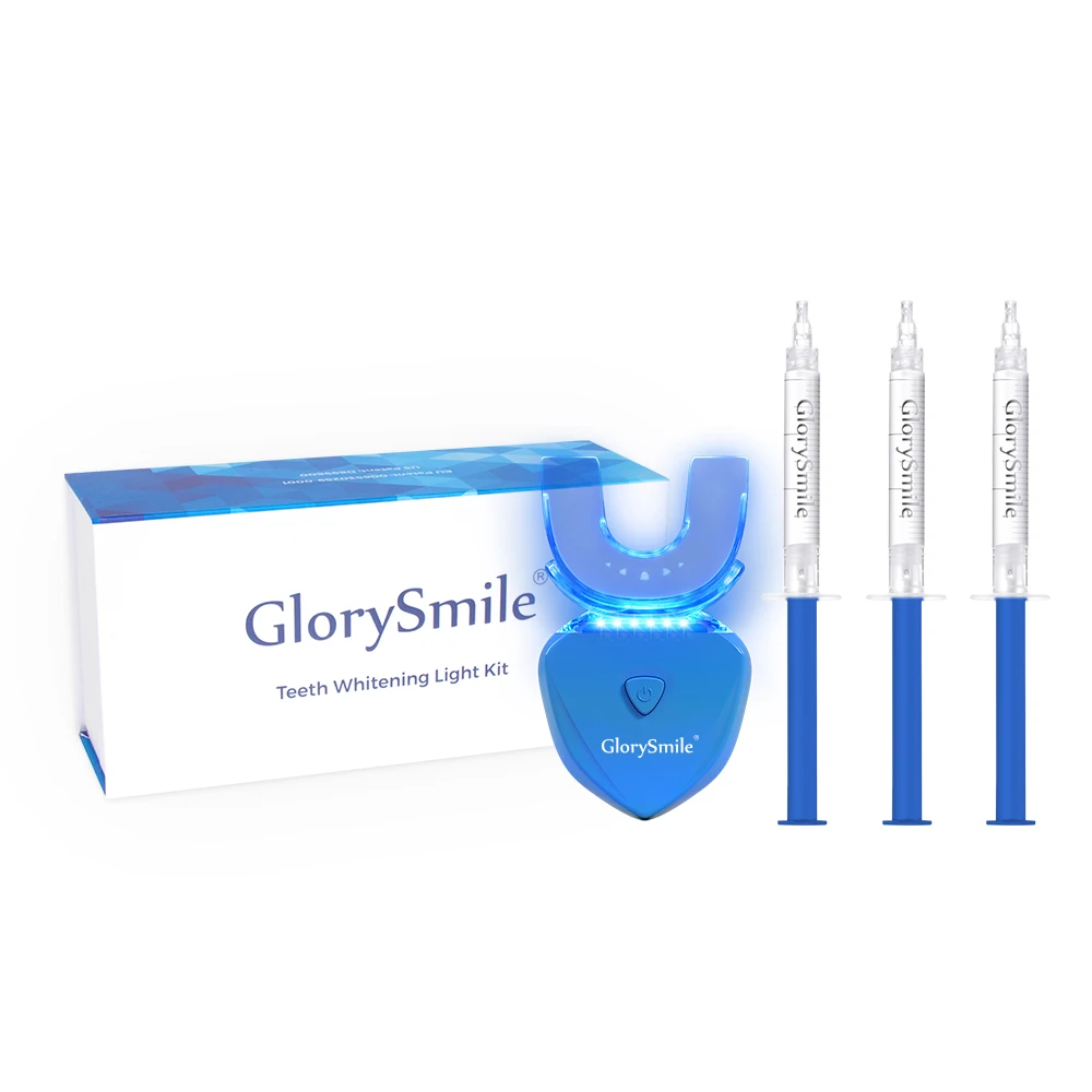 Automatic 10 Mins treatment timer wireless 6 bulbs cold ray teeth whitening light device Kit bleaching kits private