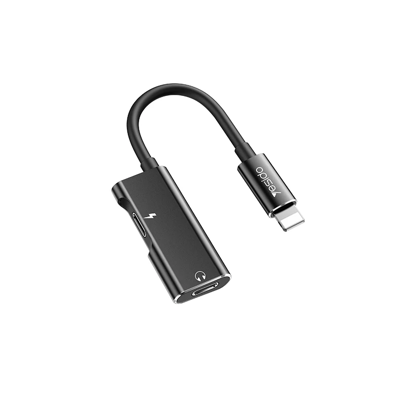 YESIDO 2 in 1 adapter audio convert for lightning to lighting music and charging splitter adapter