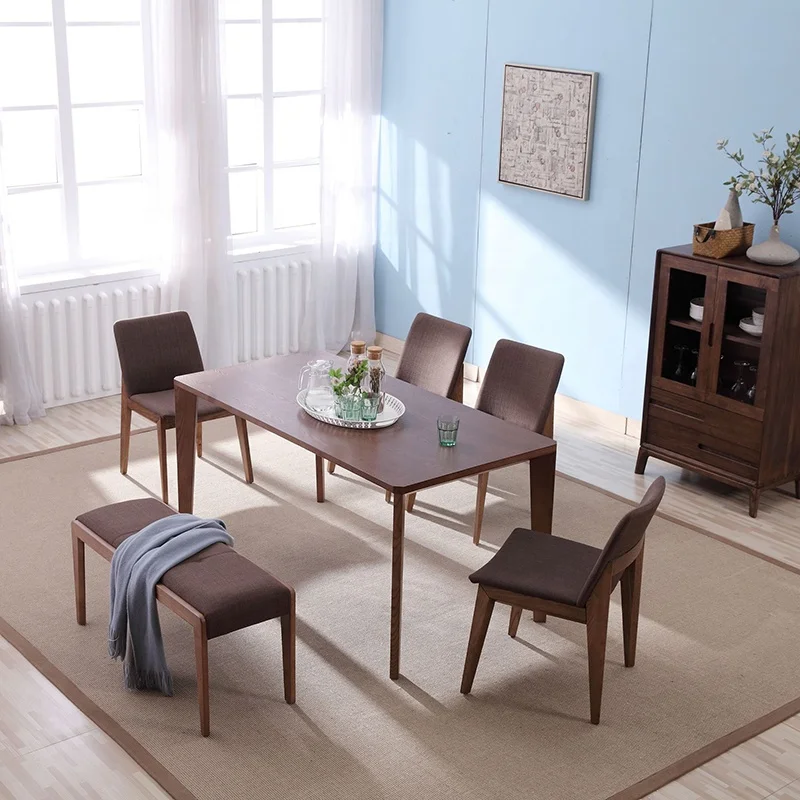 Современная мебель из массива дерева, стул для входа в обувь, стул для спальни с тканевым сиденьем, скамейка стул