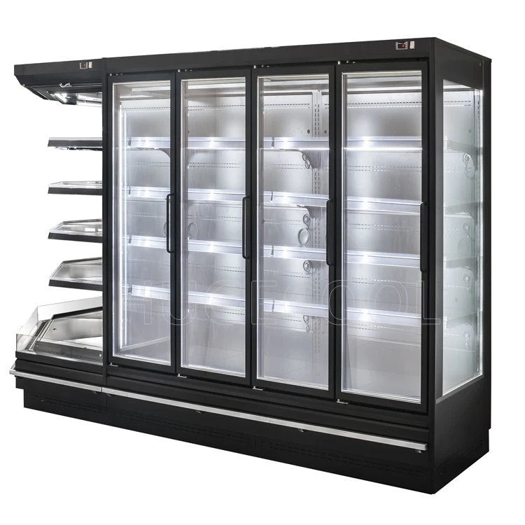 Supermarket Display Fridge Open Chiller For Drinks
